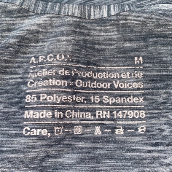 Outdoor Voices x APC Women’s Marled BodySuit M - Picture 10 of 11